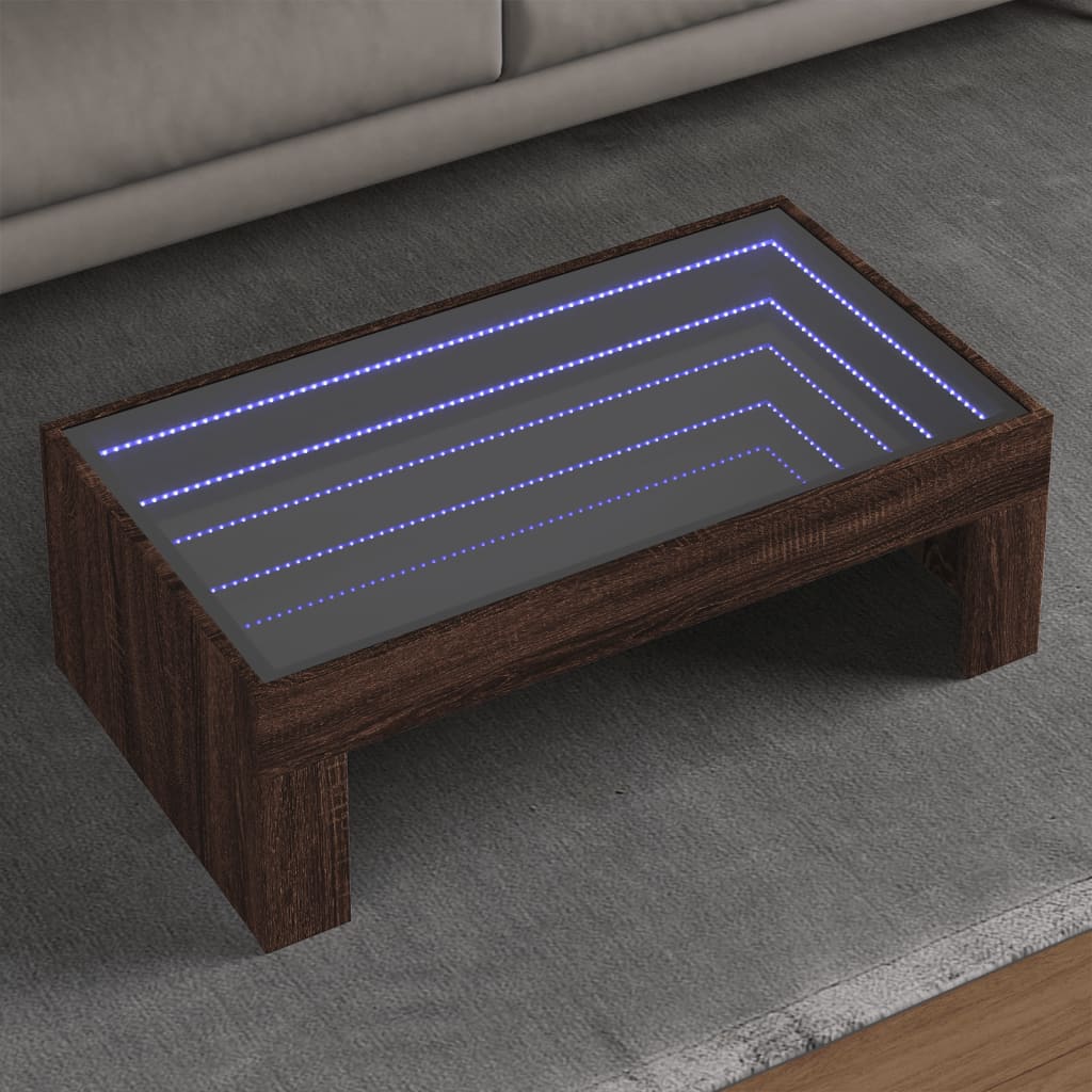 Coffee Table With Infinity Led 50X50X30 Cm