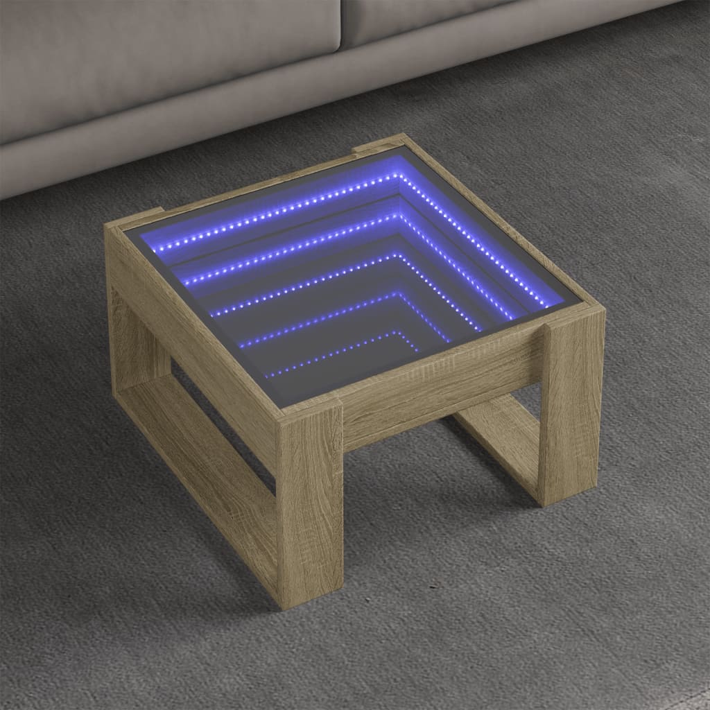 Coffee Table With Infinity Led 70X53X30 Cm