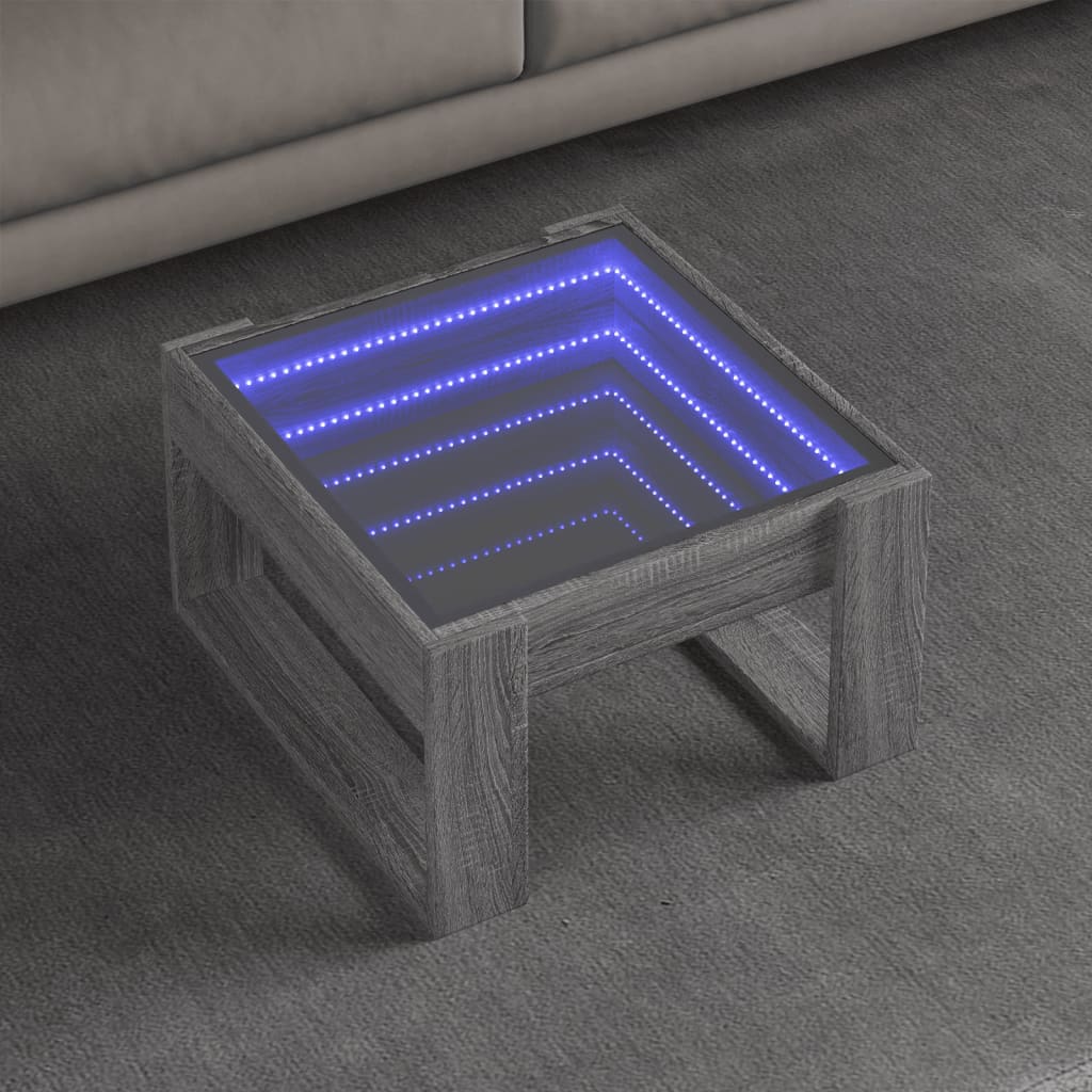 Coffee Table With Infinity Led 70X53X30 Cm
