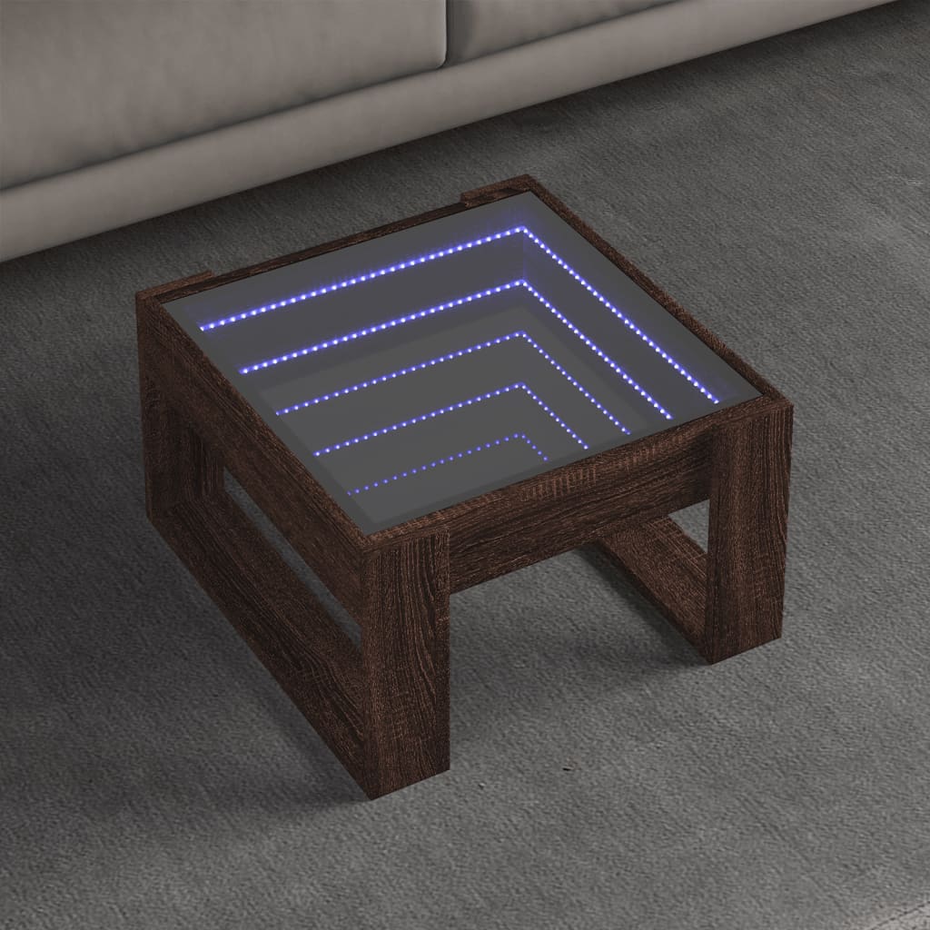 Coffee Table With Infinity Led 70X53X30 Cm