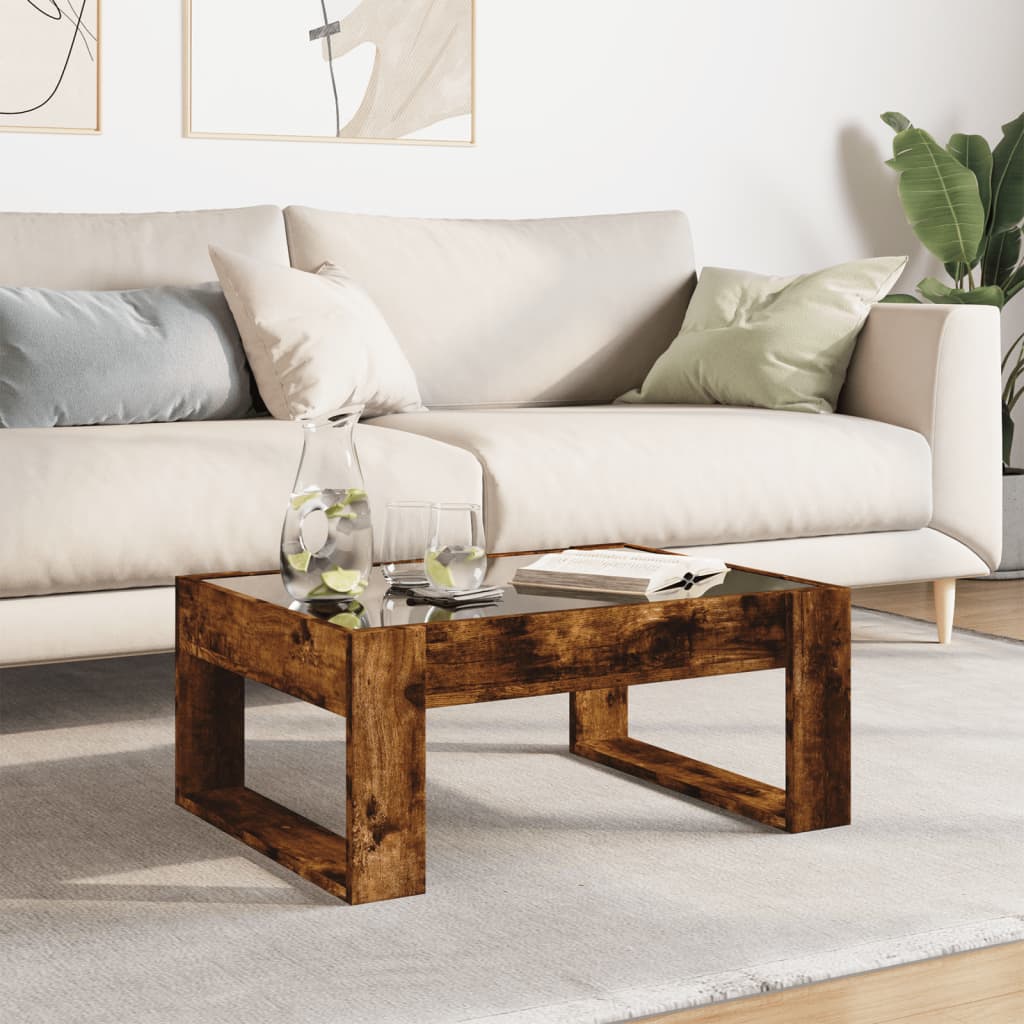 Coffee Table With Infinity Led 70X53X30 Cm