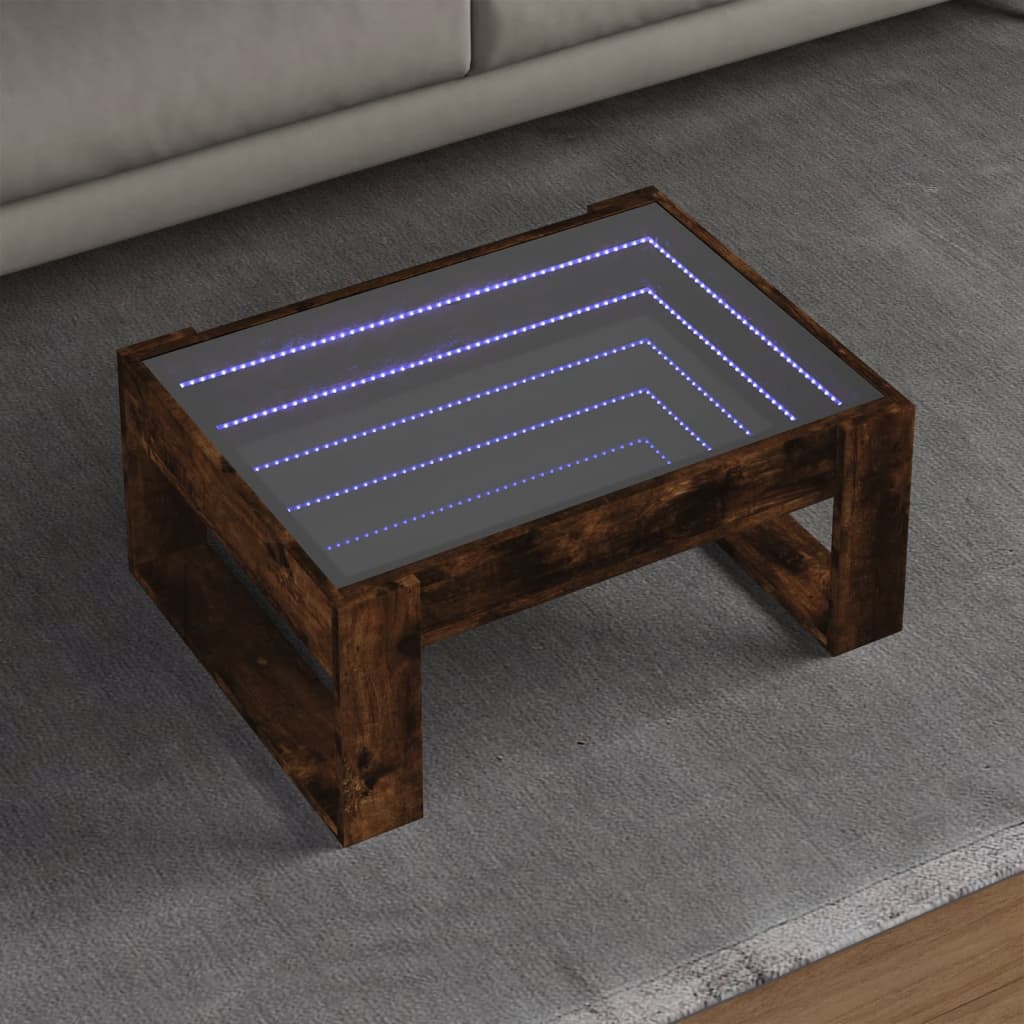 Coffee Table With Infinity Led 70X53X30 Cm
