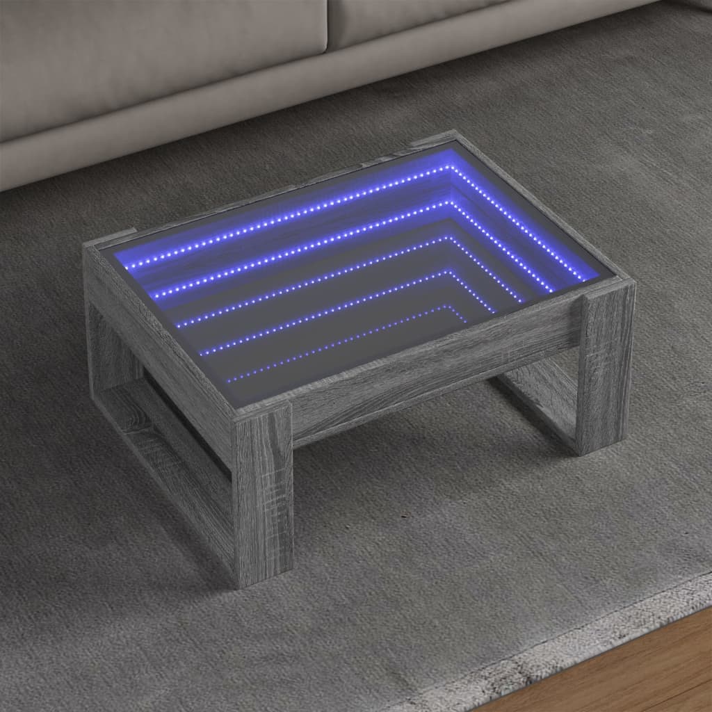 Coffee Table With Infinity Led 70X53X30 Cm