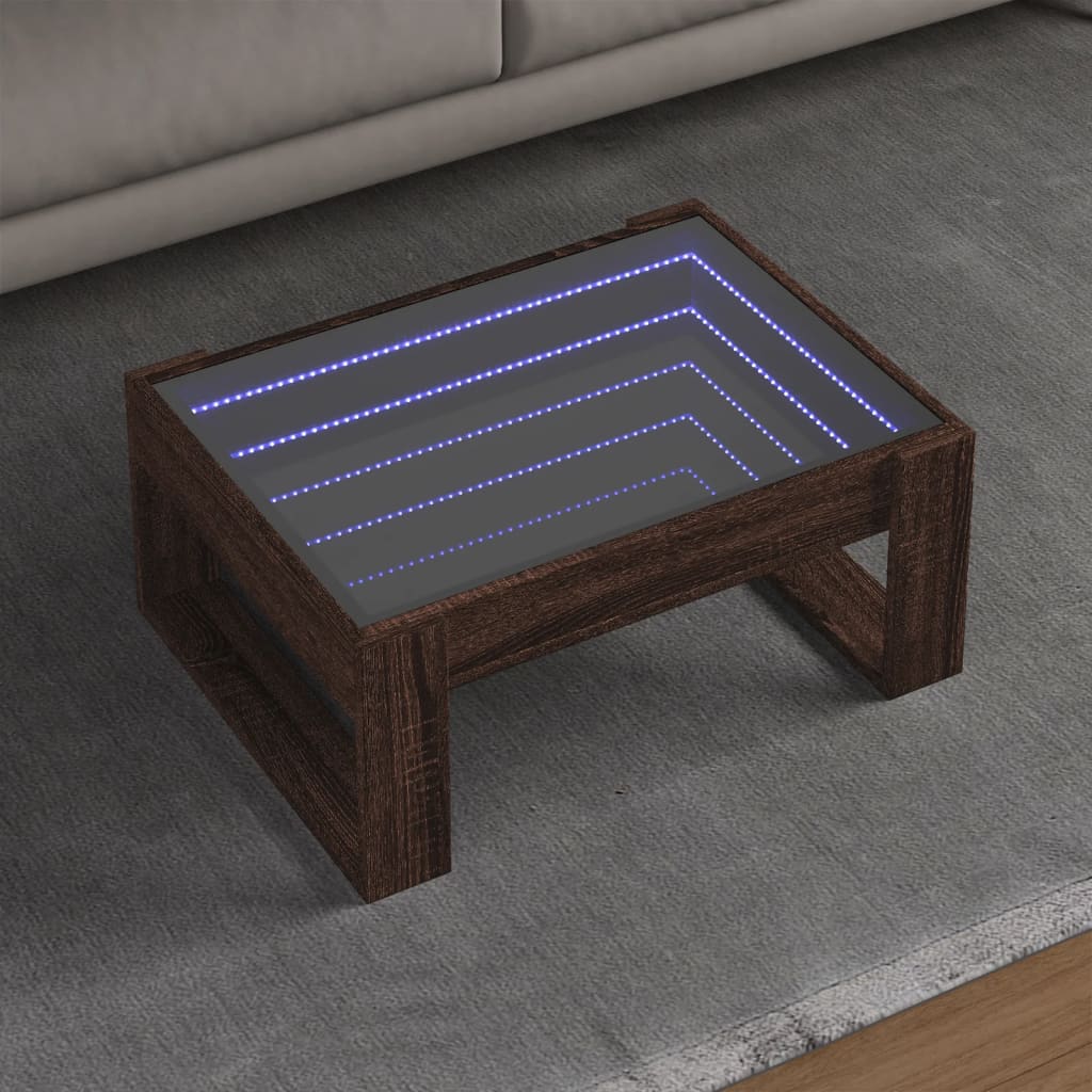 Coffee Table With Infinity Led 70X53X30 Cm