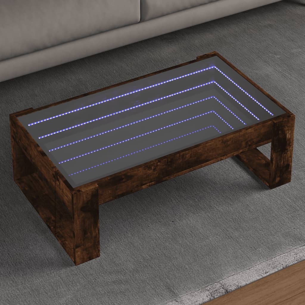 Coffee Table With Infinity Led 70X53X30 Cm