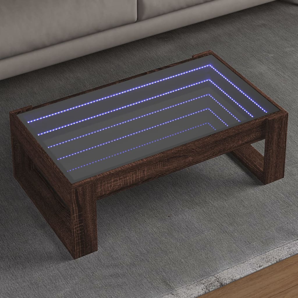 Coffee Table With Infinity Led 70X53X30 Cm