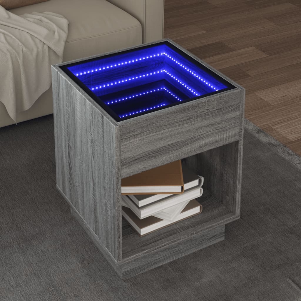 Coffee Table With Infinity Led 50X50X