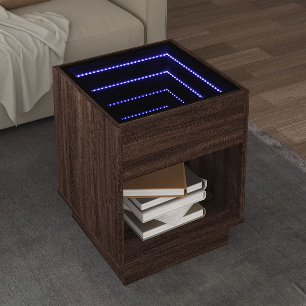 Coffee Table With Infinity Led 50X50X