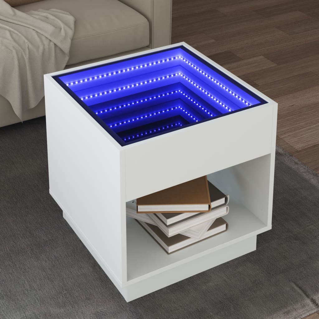 Coffee Table With Infinity Led 50X50X