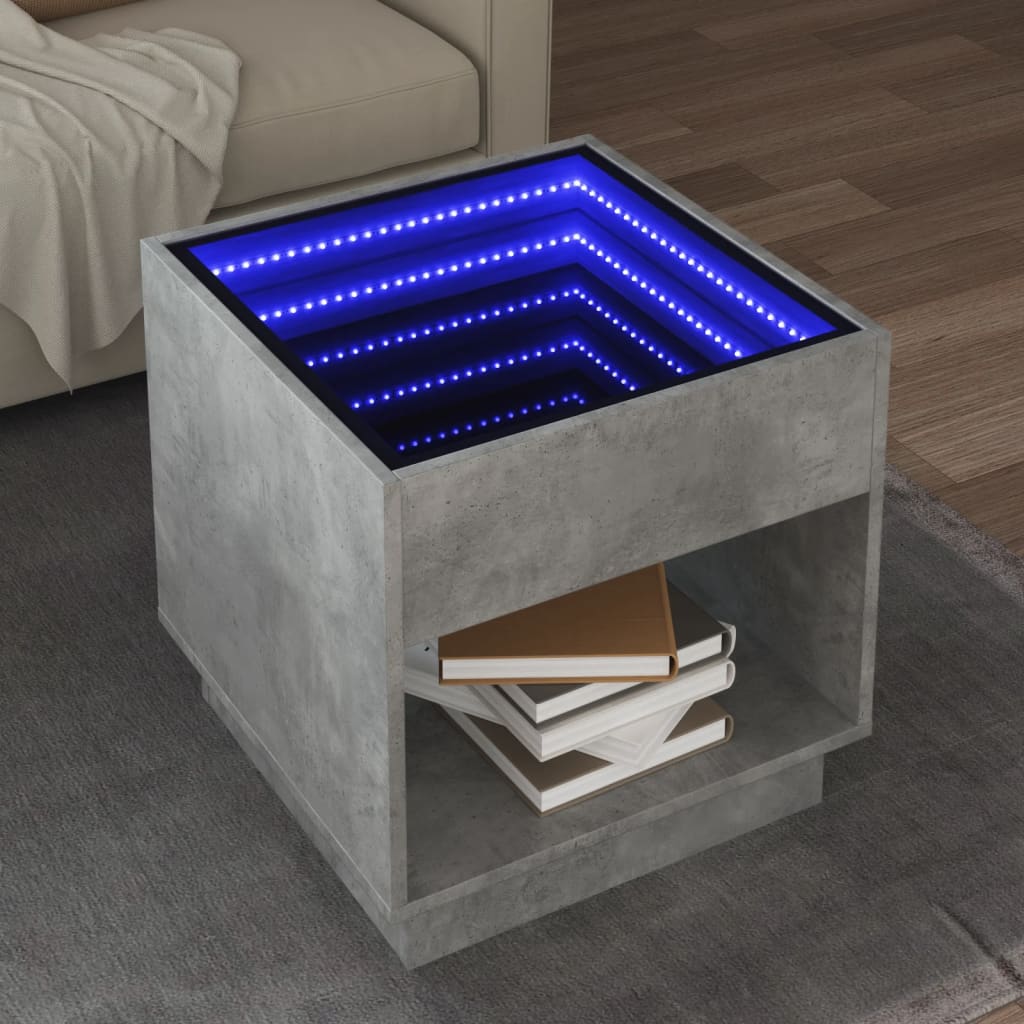 Coffee Table With Infinity Led 50X50X