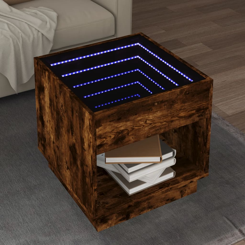 Coffee Table With Infinity Led 50X50X