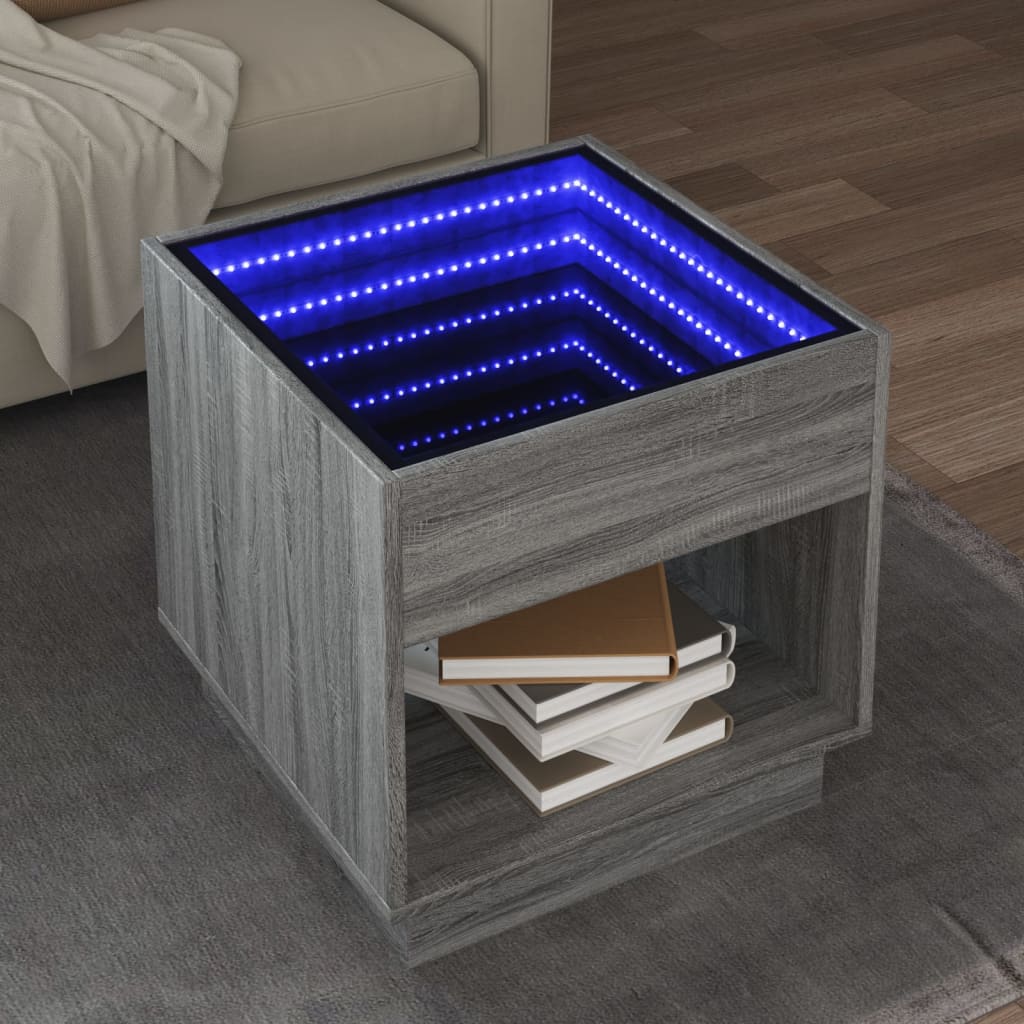 Coffee Table With Infinity Led 50X50X