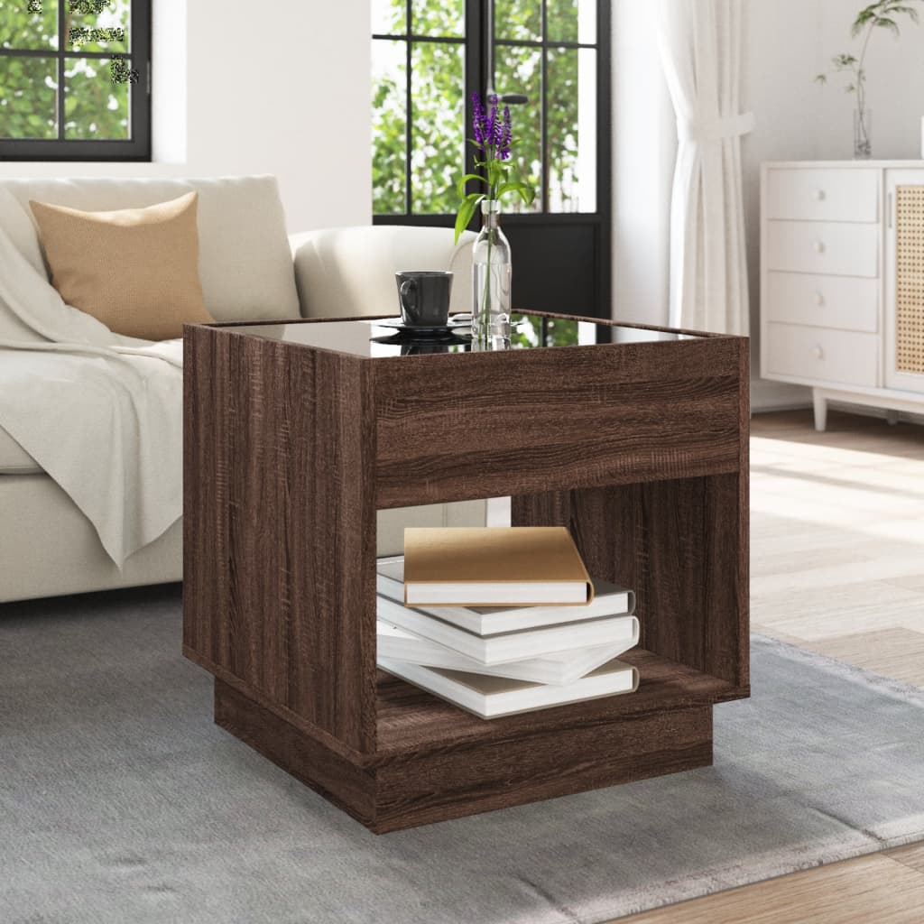 Coffee Table With Infinity Led 50X50X