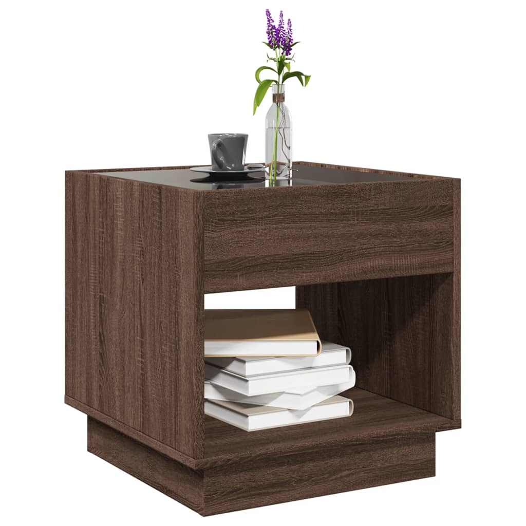 Coffee Table With Infinity Led 50X50X