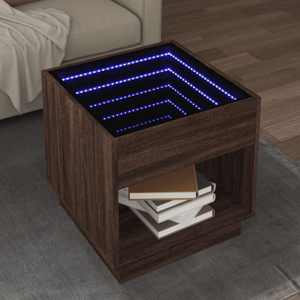 Coffee Table With Infinity Led 50X50X