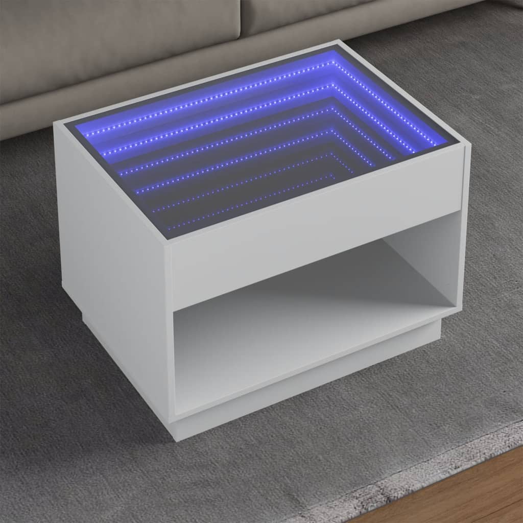 Coffee Table With Infinity Led 50X50X