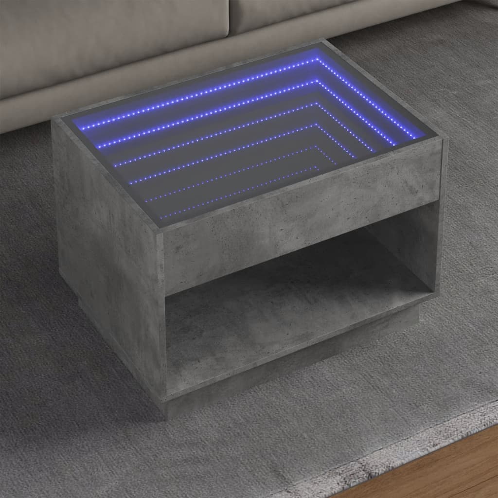 Coffee Table With Infinity Led 50X50X