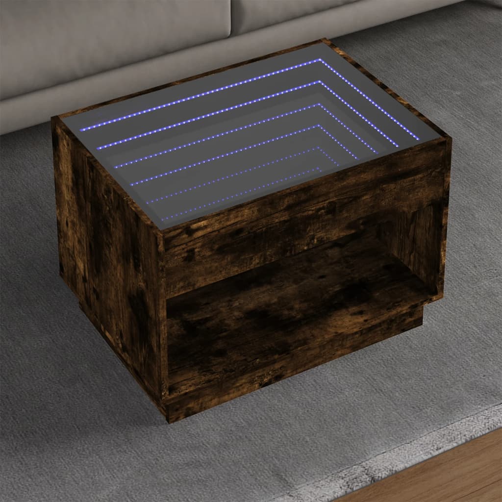 Coffee Table With Infinity Led 50X50X