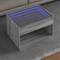Coffee Table With Infinity Led 50X50X