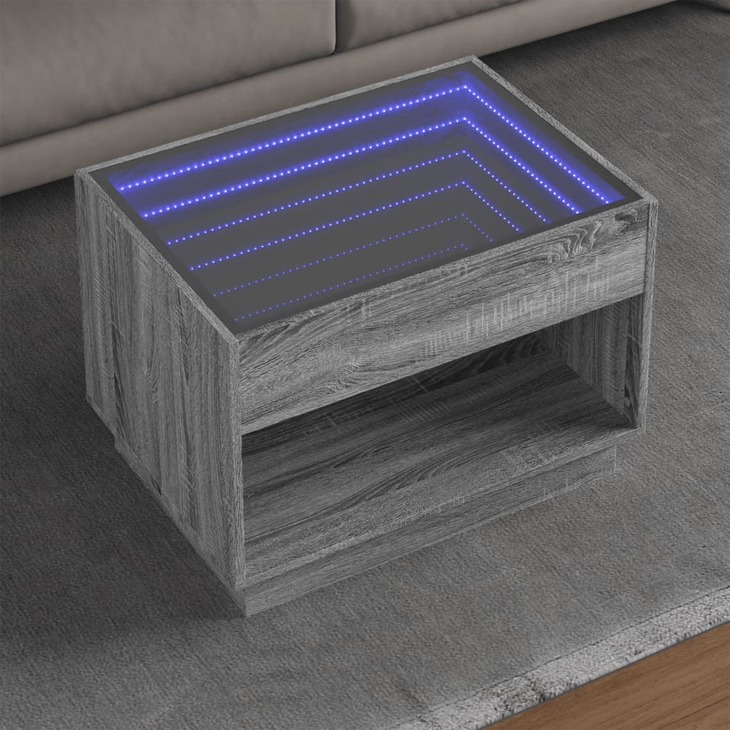 Coffee Table With Infinity Led 50X50X