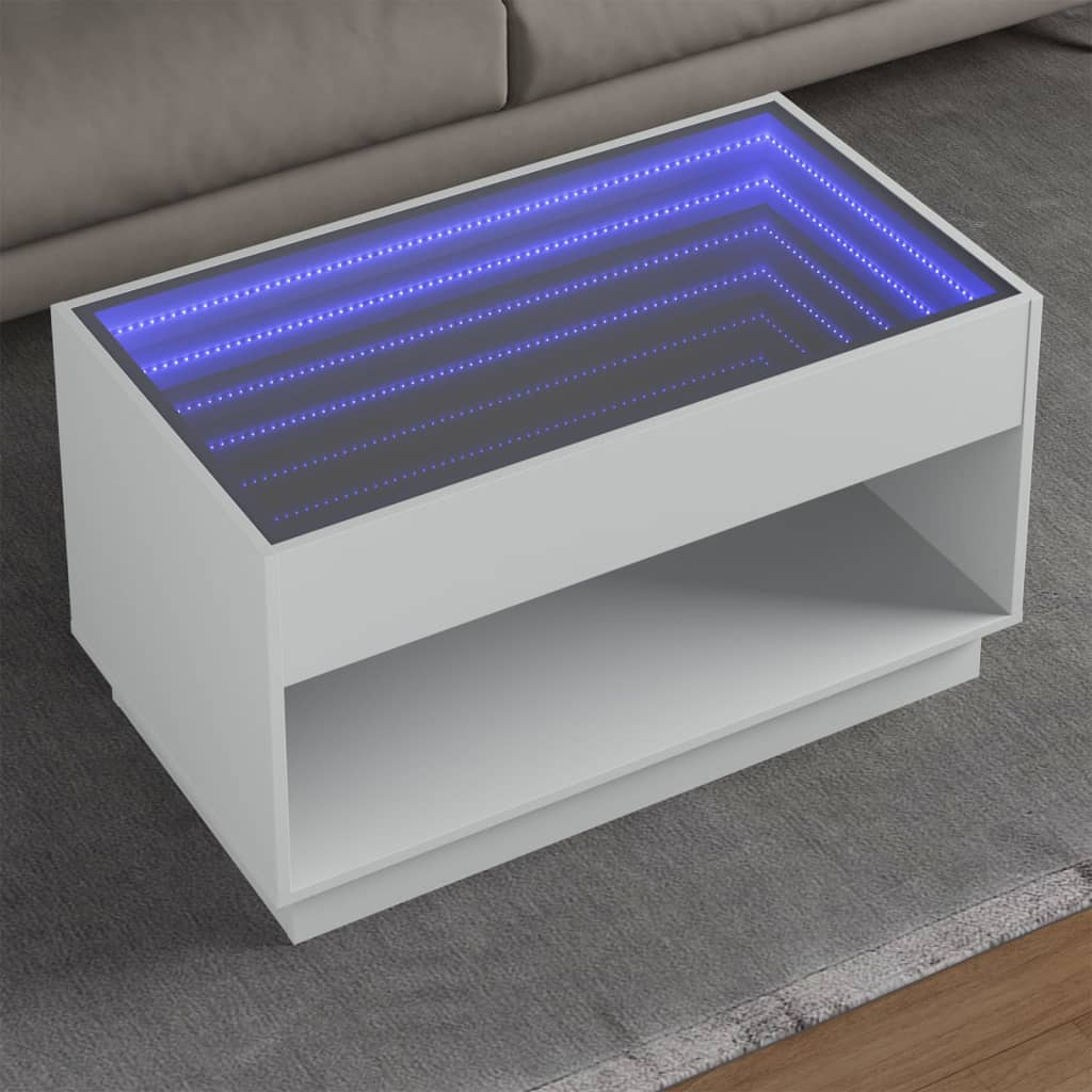 Coffee Table With Infinity Led 50X50X