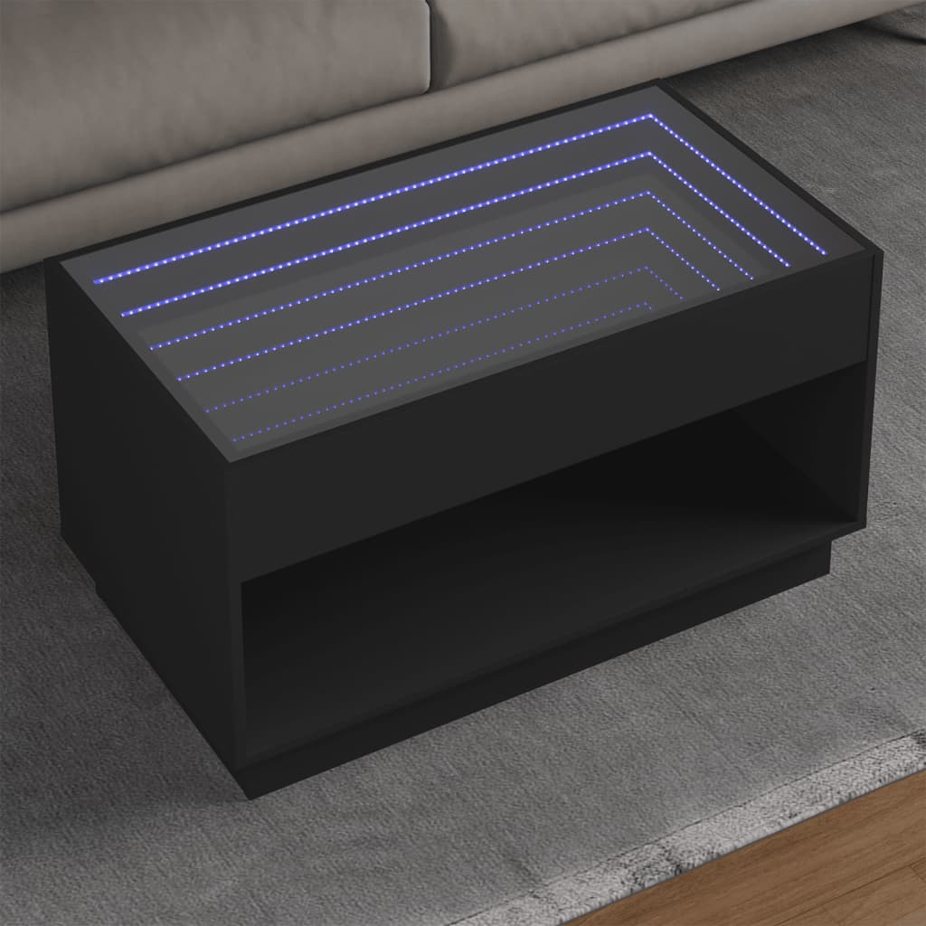 Coffee Table With Infinity Led 50X50X