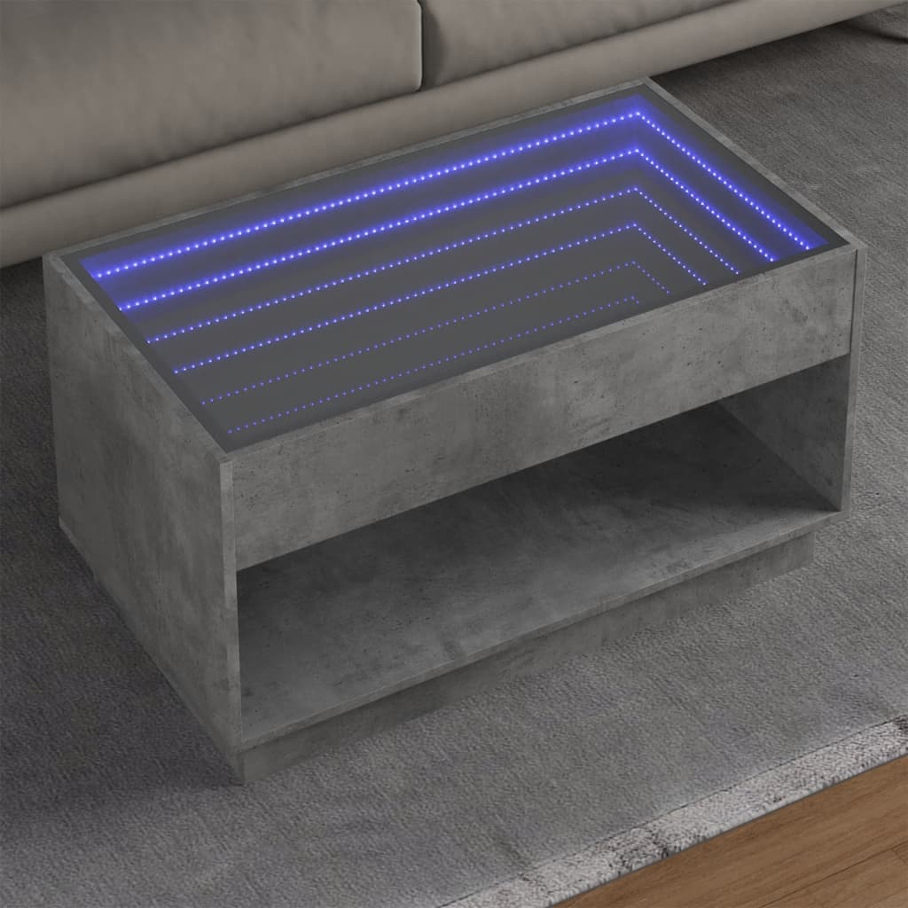 Coffee Table With Infinity Led 50X50X