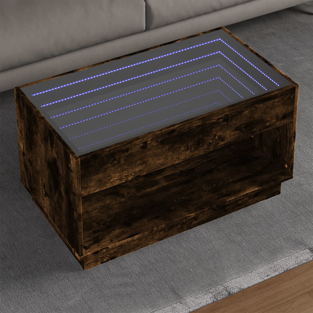 Coffee Table With Infinity Led 50X50X