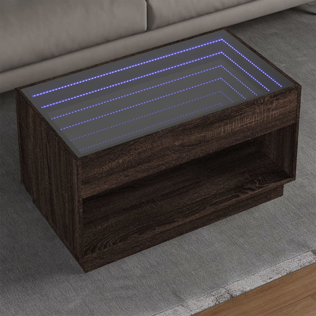 Coffee Table With Infinity Led 50X50X