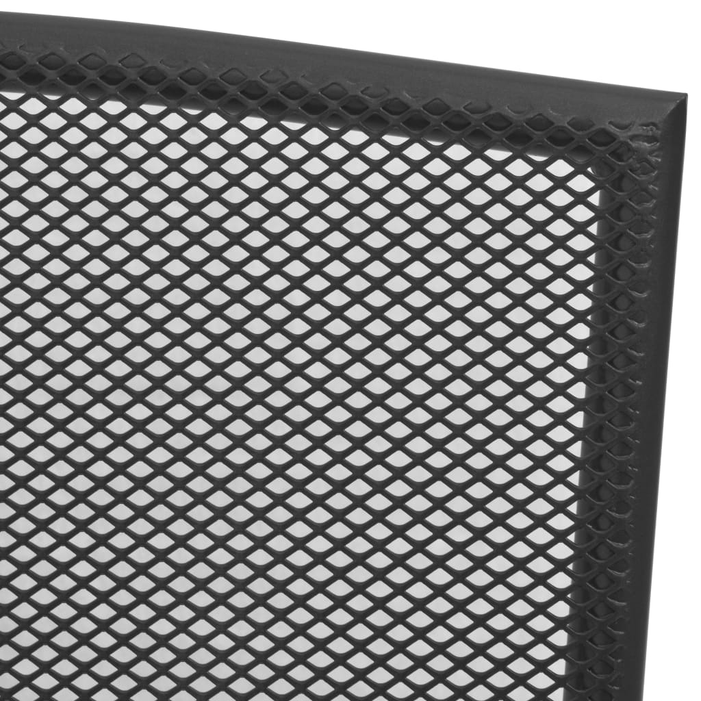 Stackable Garden Chair Set 5 Pcs Anthracite Powder-Coated Steel