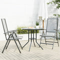 Reclining Garden Chair Set 5 Pcs Anthracite Powder Coated Steel