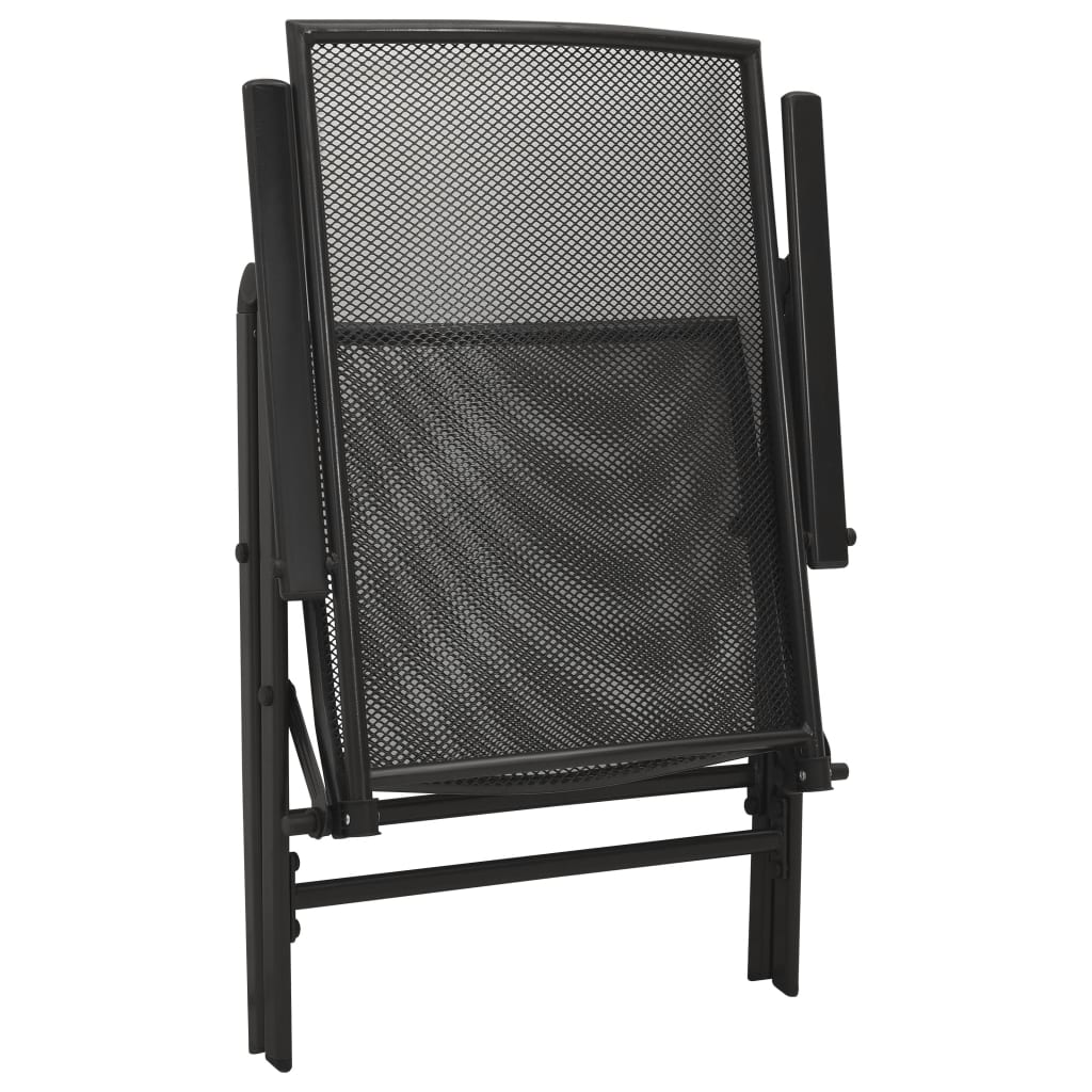 Reclining Garden Chair Set 5 Pcs Anthracite Powder Coated Steel
