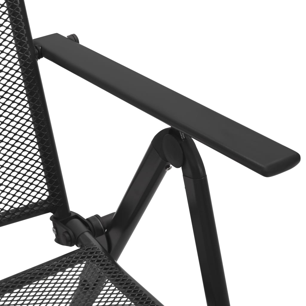 Reclining Garden Chair Set 5 Pcs Anthracite Powder Coated Steel