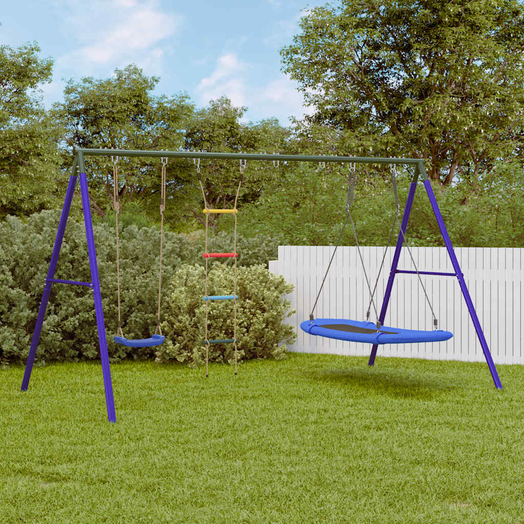 Outdoor Swing Set With Swing. Ladder. Disc Swing