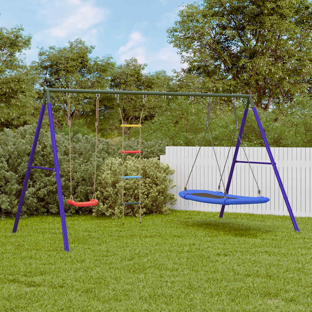 Outdoor Swing Set With Swing. Ladder. Disc Swing