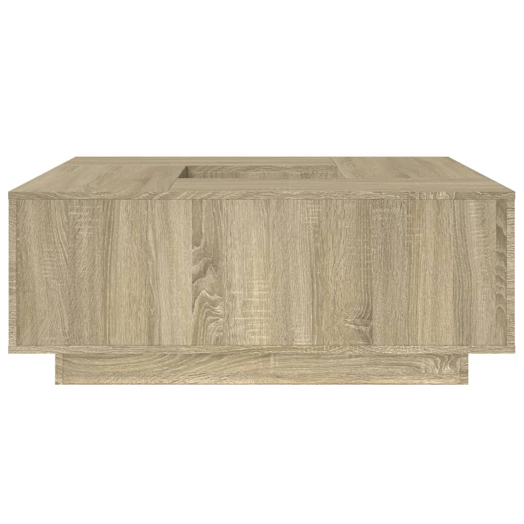 Coffee Table 100X100X40 Cm Engineered Wood Sonoma Oak Brown Oak Concrete Grey 10