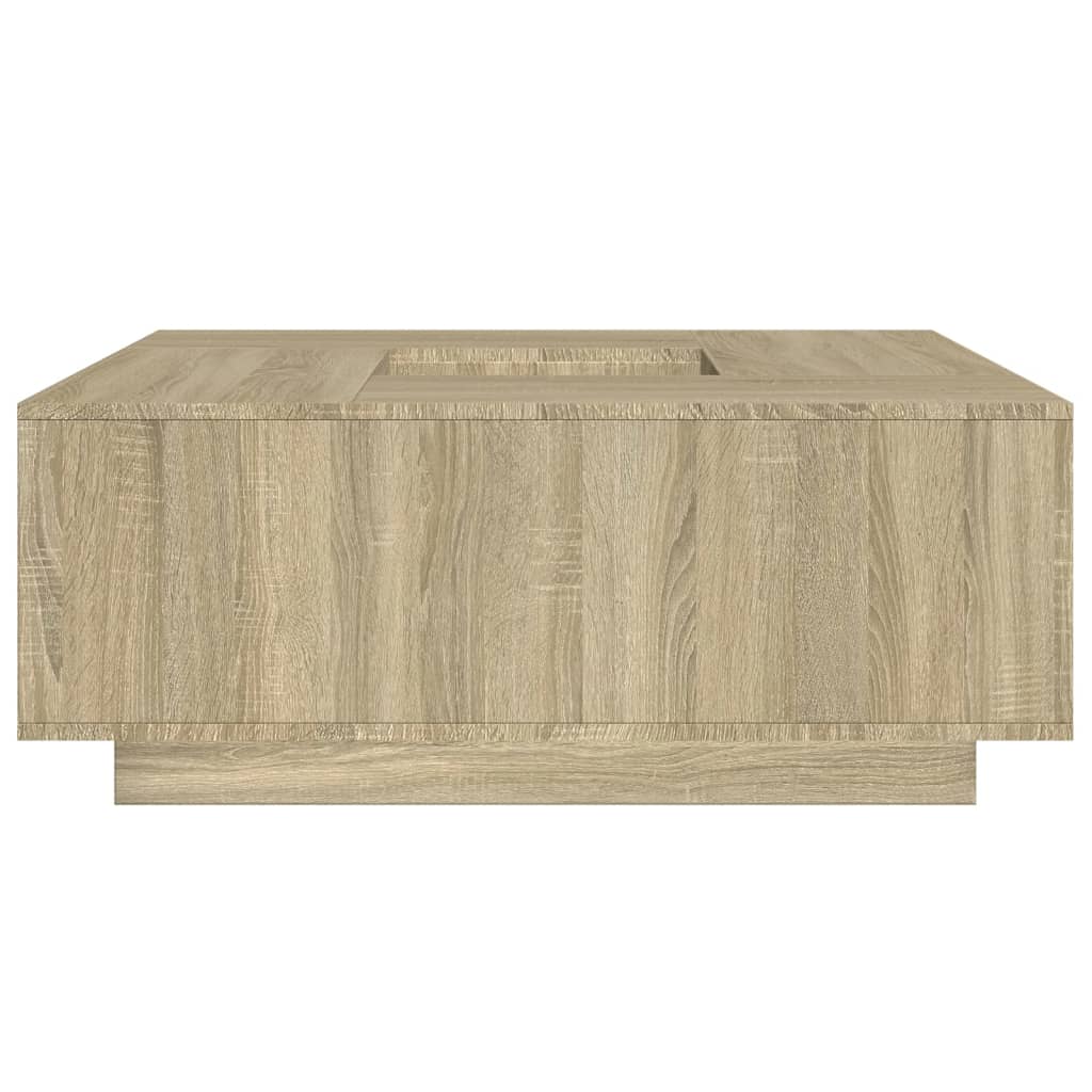Coffee Table 100X100X40 Cm Engineered Wood Sonoma Oak Brown Oak Concrete Grey 10