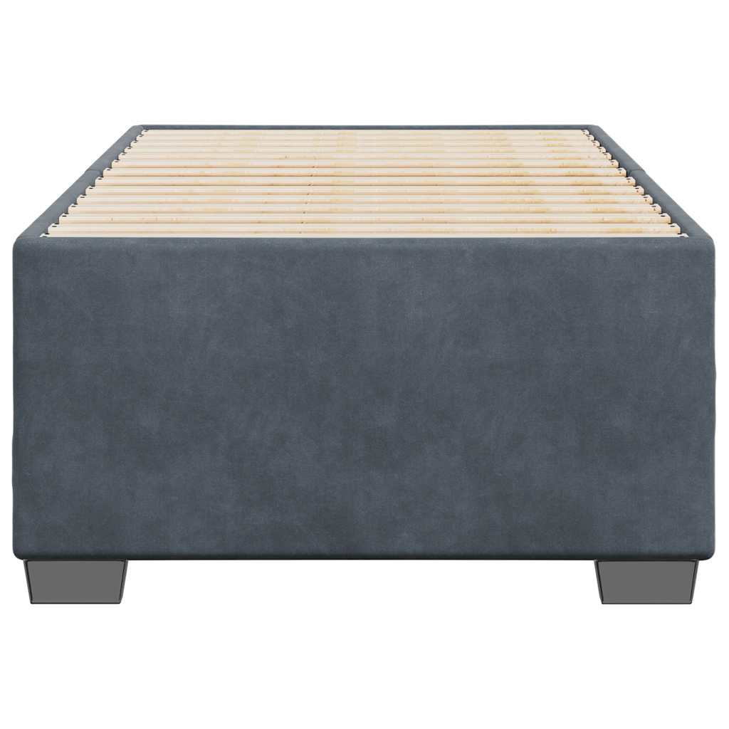 Bed Frame Without Mattress Single Velvet black dark grey Velvet (100% polyester)