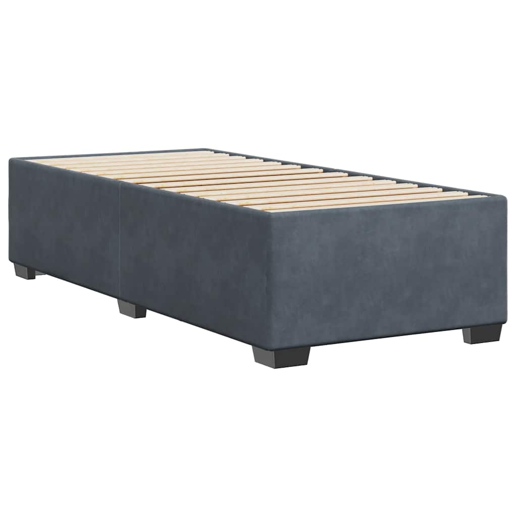 Bed Frame Without Mattress Single Velvet black dark grey Velvet (100% polyester)
