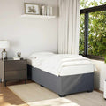 Bed Frame Without Mattress Single Velvet Black Dark Grey Velvet (100% Polyester)