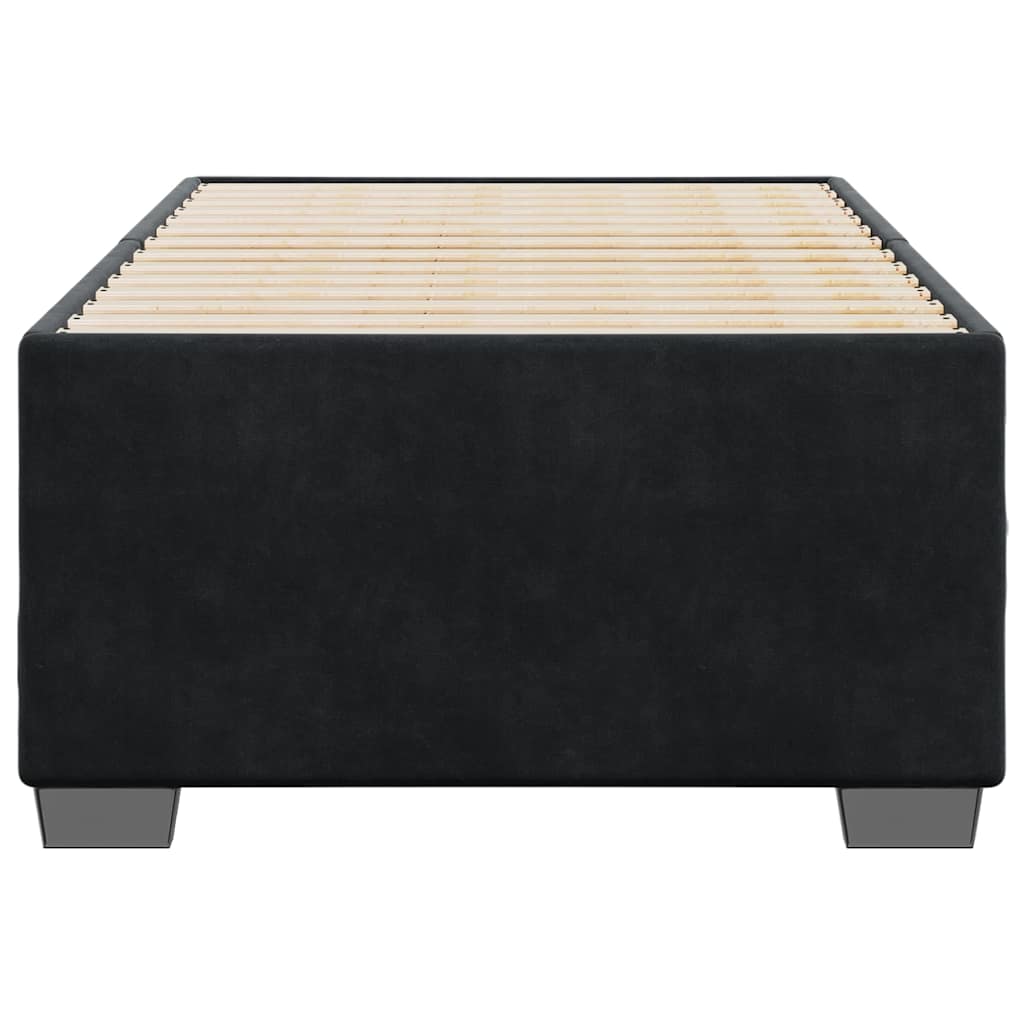 Bed Frame Without Mattress Single Velvet Black Dark Grey Velvet (100% Polyester)