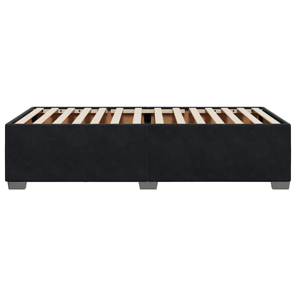 Bed Frame Without Mattress Single Velvet Black Dark Grey Velvet (100% Polyester)