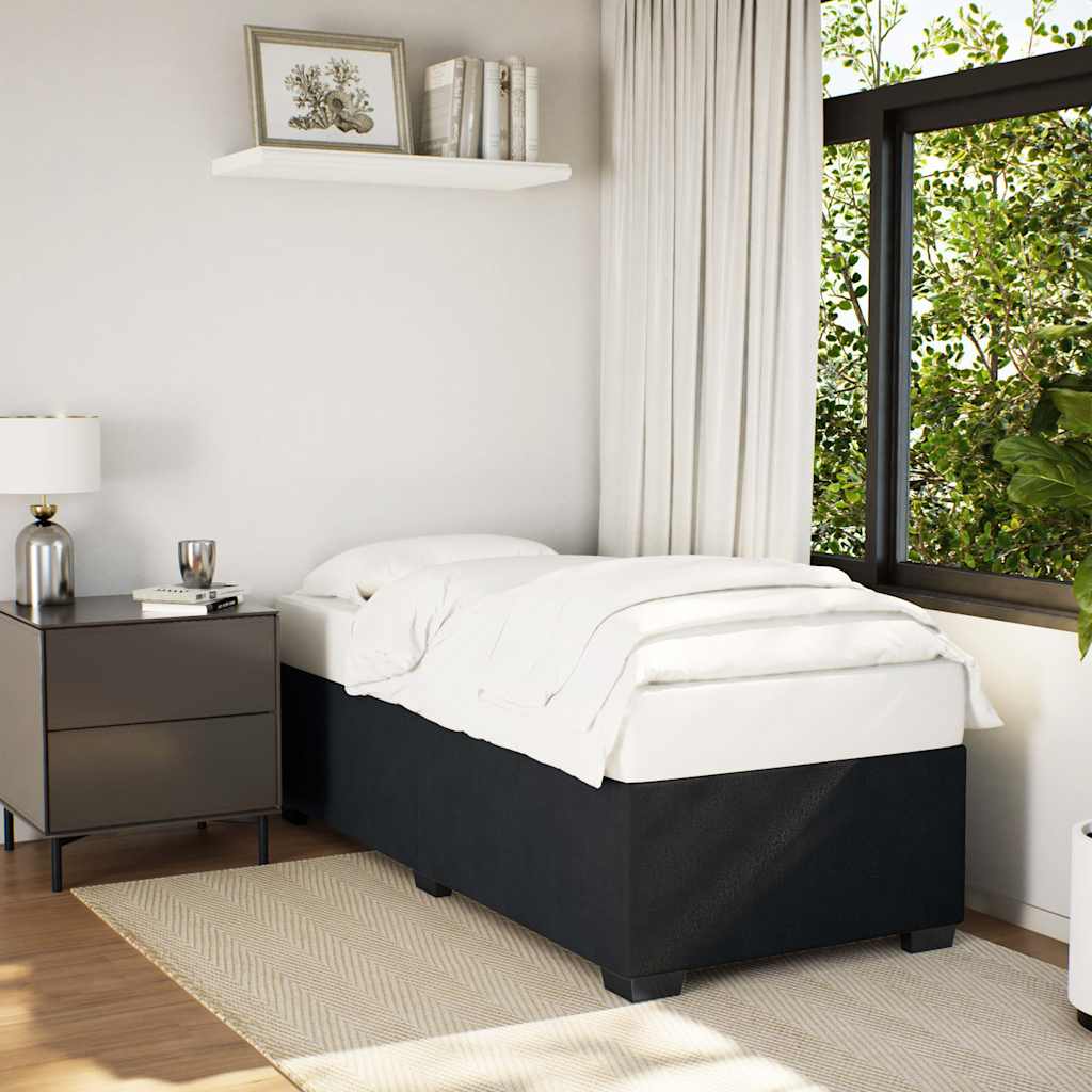 Bed Frame Without Mattress Single Velvet black dark grey Velvet (100% polyester)