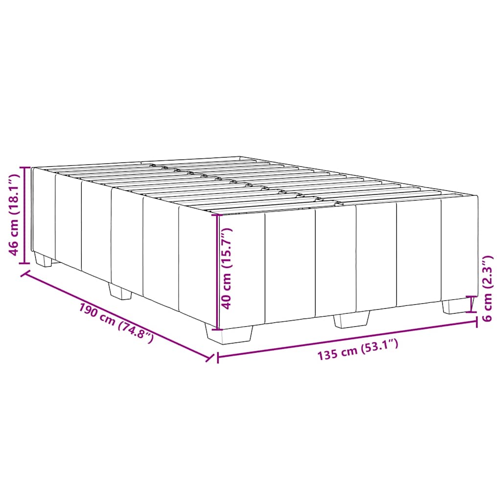 Bed Frame Without Mattress Double Fabric