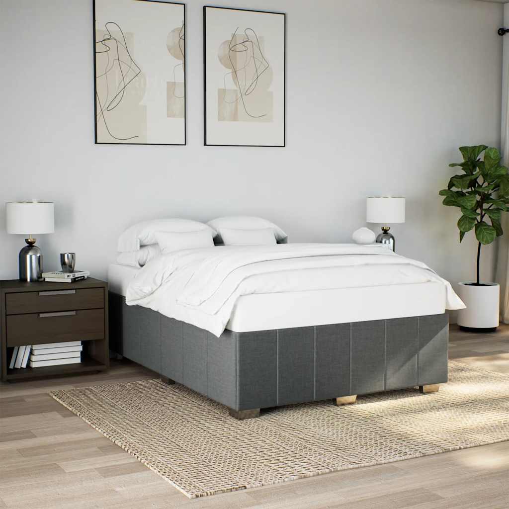 Bed Frame Without Mattress Double Fabric