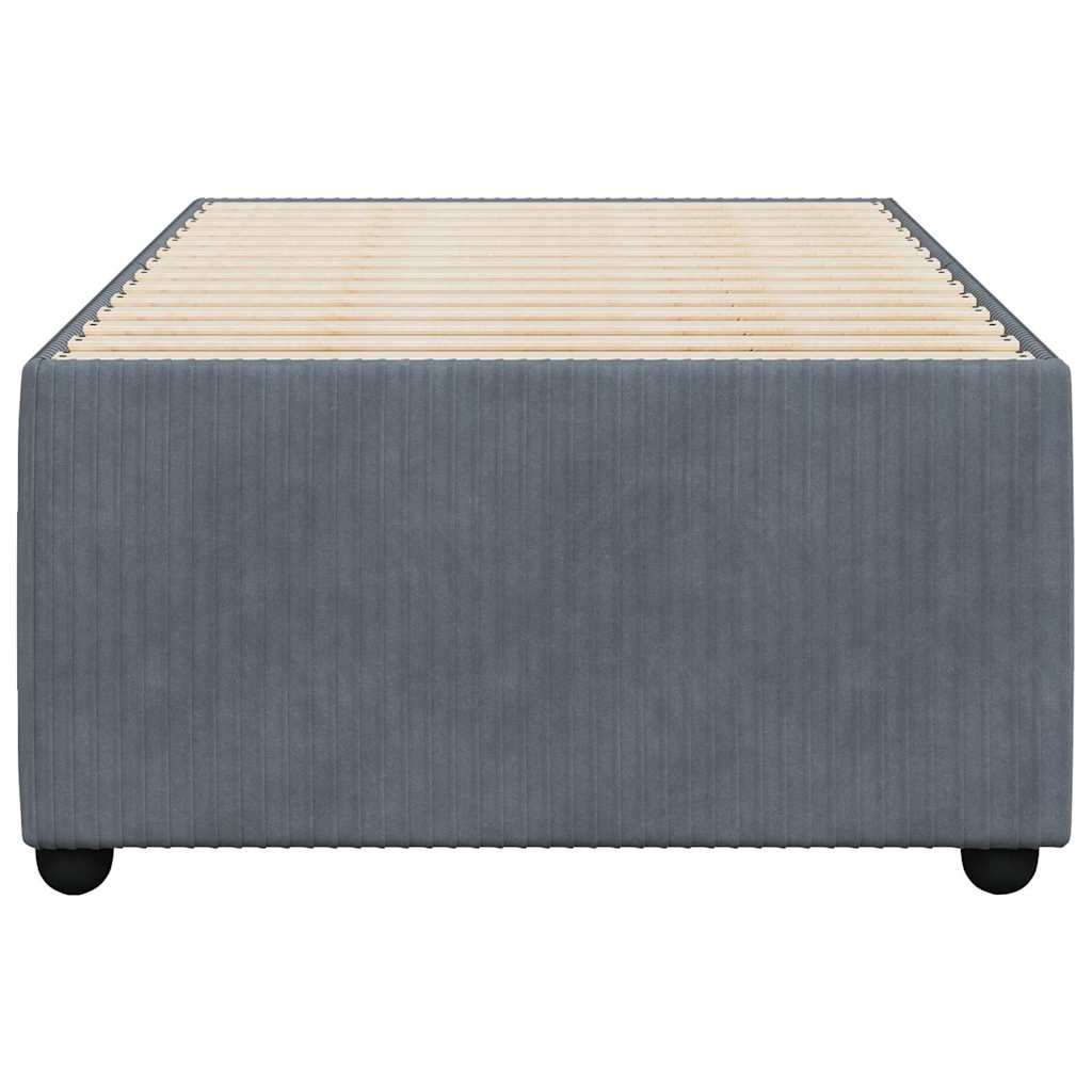 Bed Frame Without Mattress Super King Velvet black dark grey plywood single 200