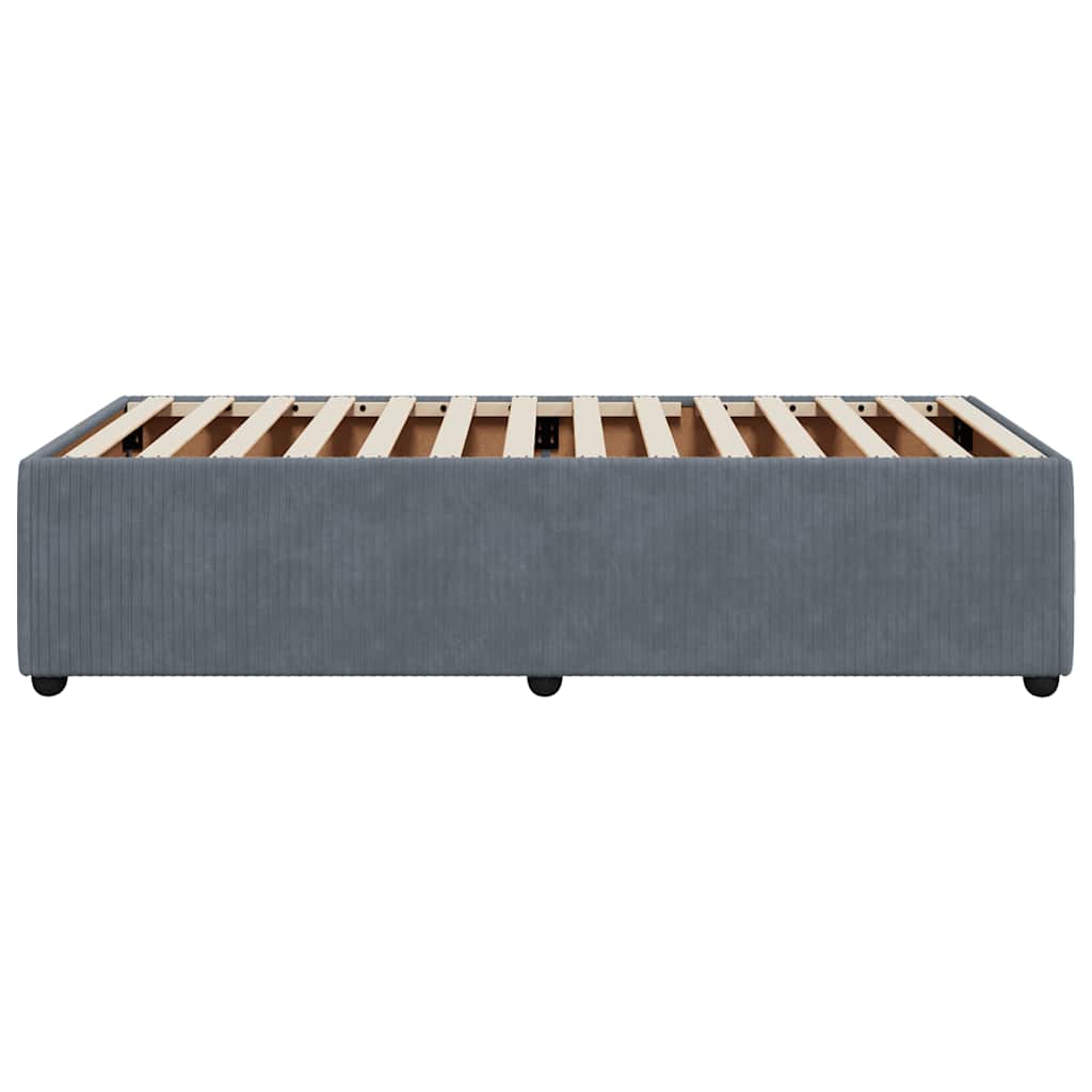 Bed Frame Without Mattress Super King Velvet black dark grey plywood single 200