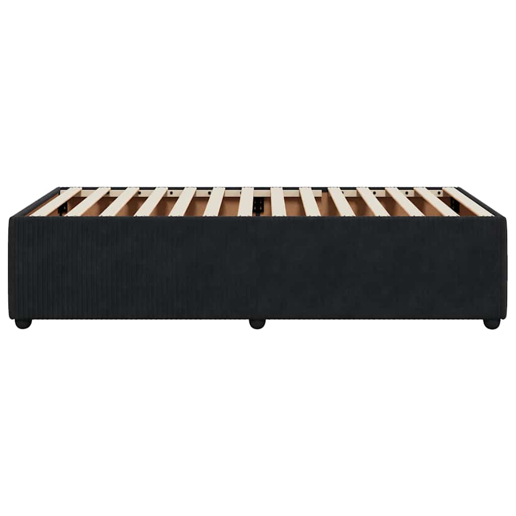 Bed Frame Without Mattress Super King Velvet black dark grey plywood single 200