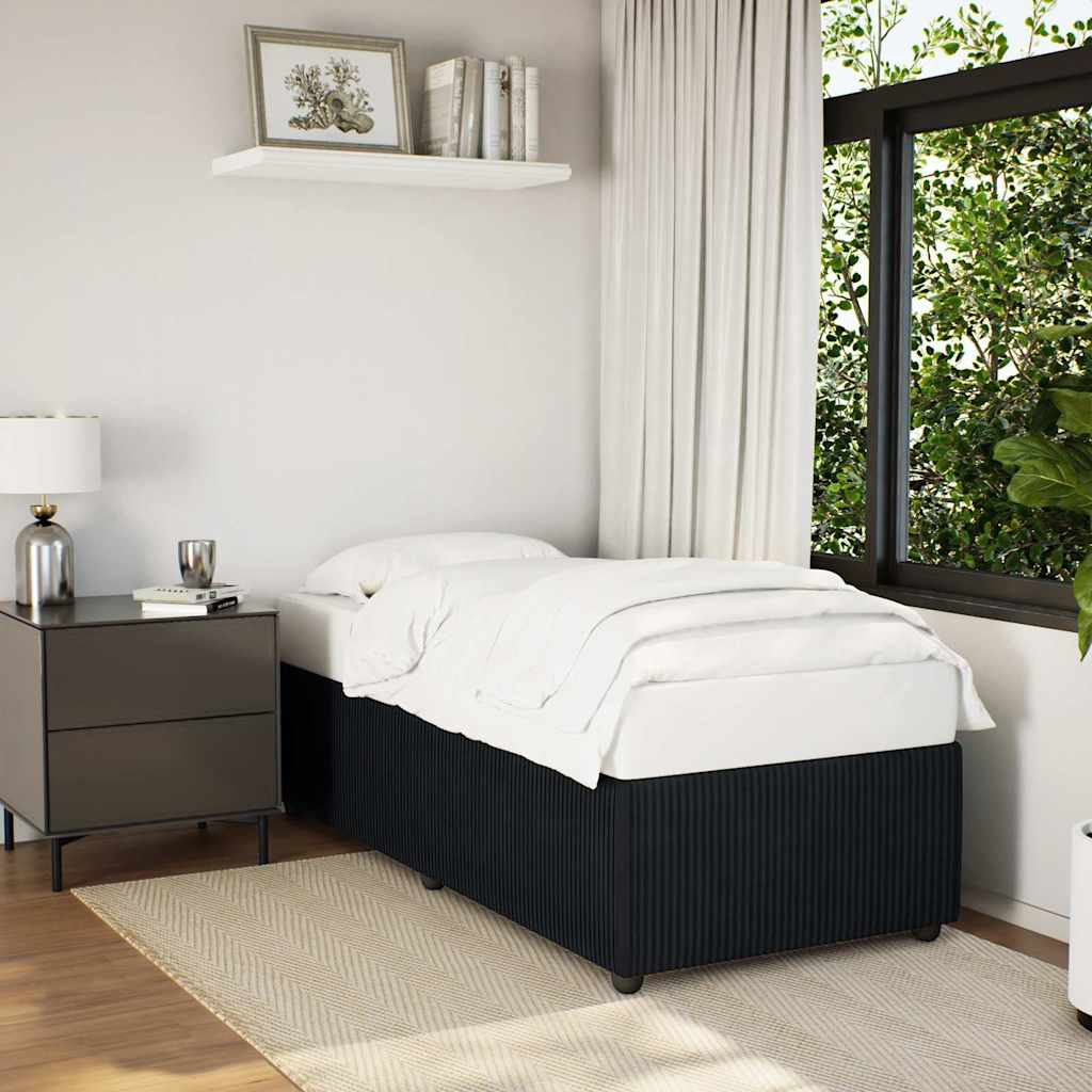 Bed Frame Without Mattress Super King Velvet black dark grey plywood single 200