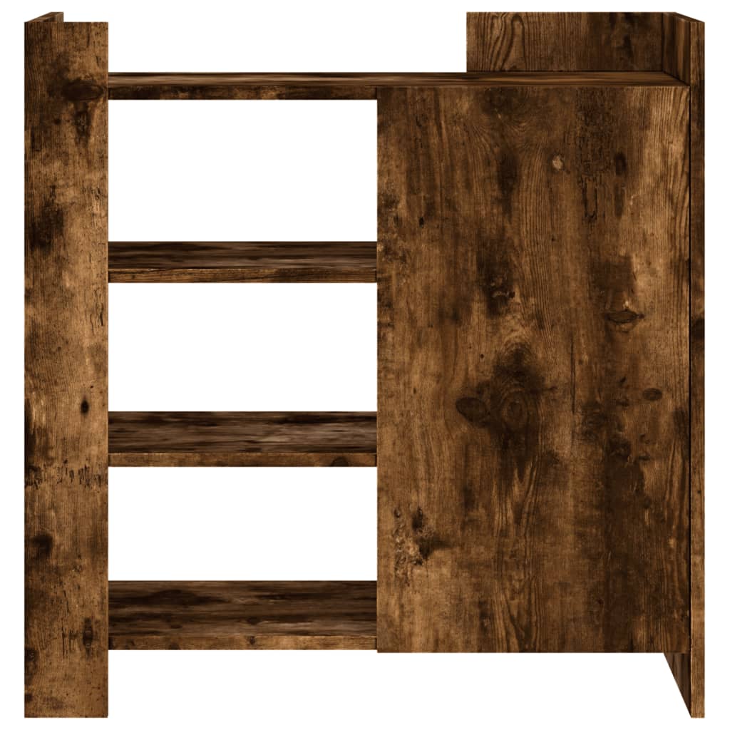Sideboard 73.5X35X75 Cm Engineered Wood Smoked Oak Grey Sonoma 73.5 Cm Brown 73.
